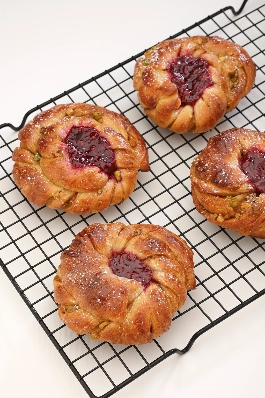 Raspberry-Pistachio Knots